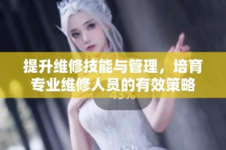 提升维修技能与管理，培育专业维修人员的有效策略