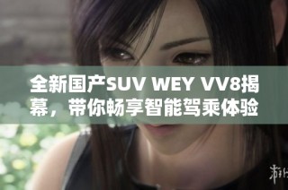 全新国产SUV WEY VV8揭幕，带你畅享智能驾乘体验