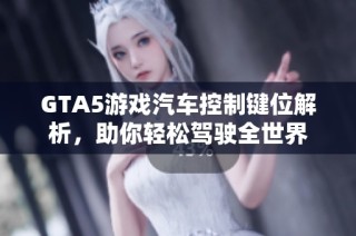 GTA5游戏汽车控制键位解析，助你轻松驾驶全世界