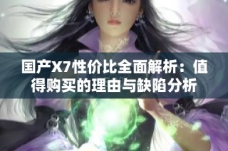 国产X7性价比全面解析：值得购买的理由与缺陷分析