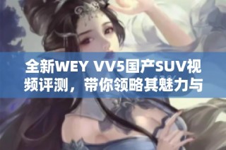 全新WEY VV5国产SUV视频评测，带你领略其魅力与性能
