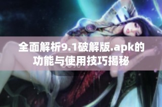全面解析9.1破解版.apk的功能与使用技巧揭秘