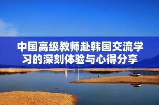 中国高级教师赴韩国交流学习的深刻体验与心得分享