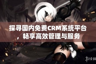 探寻国内免费CRM系统平台，畅享高效管理与服务