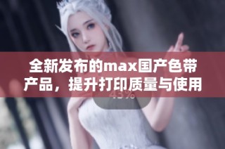 全新发布的max国产色带产品，提升打印质量与使用体验