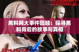 黑料网大事件回顾：探寻黑料背后的故事与真相