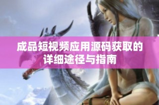 成品短视频应用源码获取的详细途径与指南
