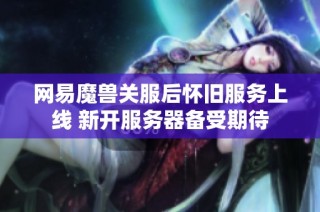 网易魔兽关服后怀旧服务上线 新开服务器备受期待