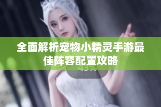 全面解析宠物小精灵手游最佳阵容配置攻略
