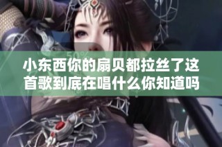 小东西你的扇贝都拉丝了这首歌到底在唱什么你知道吗