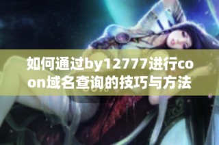如何通过by12777进行coon域名查询的技巧与方法