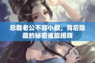 总裁老公不容小觑，背后隐藏的秘密谁能揭晓