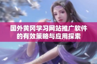 国外黄冈学习网站推广软件的有效策略与应用探索