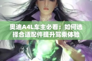 奥迪A4L车主必看：如何选择合适配件提升驾乘体验