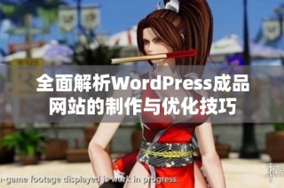 全面解析WordPress成品网站的制作与优化技巧