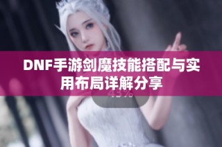 DNF手游剑魔技能搭配与实用布局详解分享