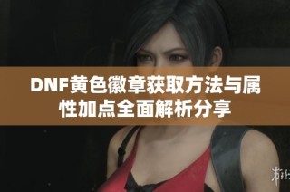 DNF黄色徽章获取方法与属性加点全面解析分享