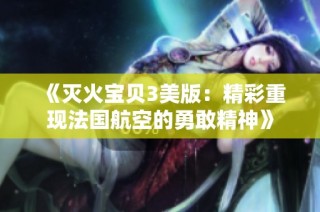 《灭火宝贝3美版：精彩重现法国航空的勇敢精神》