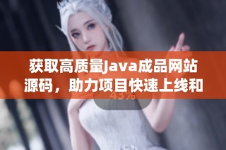 获取高质量Java成品网站源码，助力项目快速上线和发展