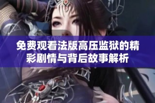 免费观看法版高压监狱的精彩剧情与背后故事解析