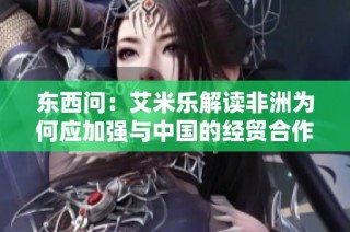 东西问：艾米乐解读非洲为何应加强与中国的经贸合作
