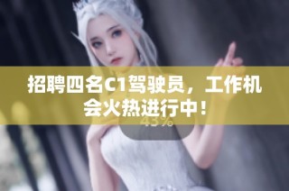 招聘四名C1驾驶员，工作机会火热进行中！