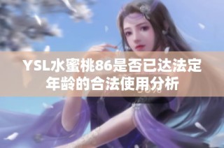 YSL水蜜桃86是否已达法定年龄的合法使用分析