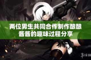 两位男生共同合作制作酿酿酱酱的趣味过程分享