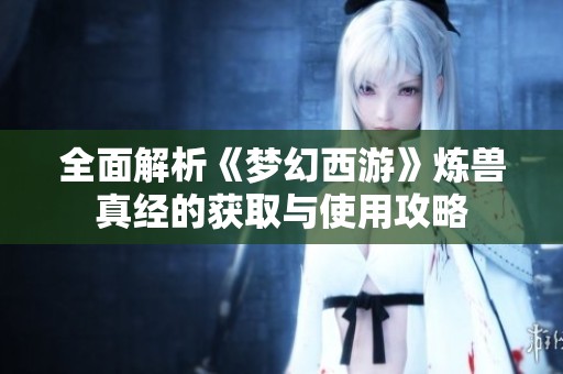 全面解析《梦幻西游》炼兽真经的获取与使用攻略