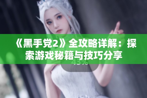 《黑手党2》全攻略详解：探索游戏秘籍与技巧分享