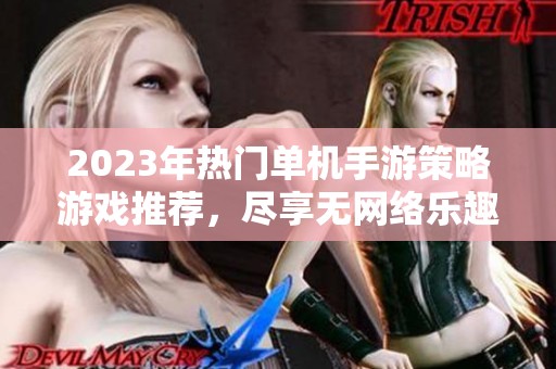 2023年热门单机手游策略游戏推荐，尽享无网络乐趣！