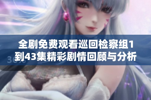 全剧免费观看巡回检察组1到43集精彩剧情回顾与分析