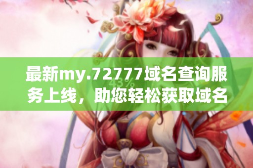 最新my.72777域名查询服务上线，助您轻松获取域名信息