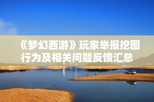 《梦幻西游》玩家举报挖图行为及相关问题反馈汇总