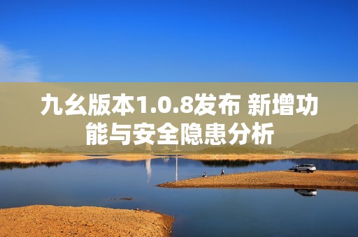 九幺版本1.0.8发布 新增功能与安全隐患分析