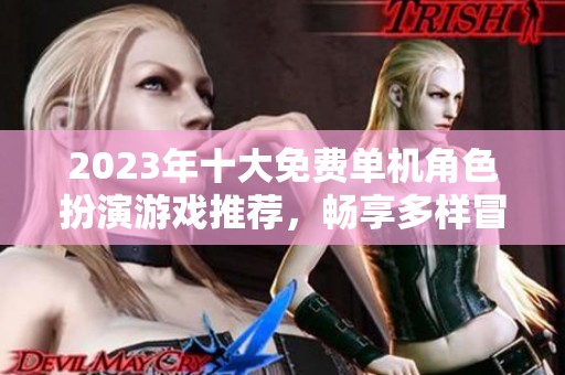 2023年十大免费单机角色扮演游戏推荐，畅享多样冒险乐趣