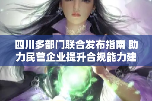 四川多部门联合发布指南 助力民营企业提升合规能力建设