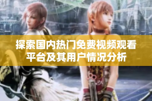 探索国内热门免费视频观看平台及其用户情况分析