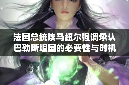 法国总统埃马纽尔强调承认巴勒斯坦国的必要性与时机