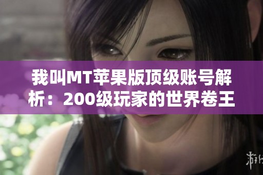 我叫MT苹果版顶级账号解析：200级玩家的世界卷王之路