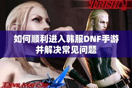 如何顺利进入韩服DNF手游并解决常见问题