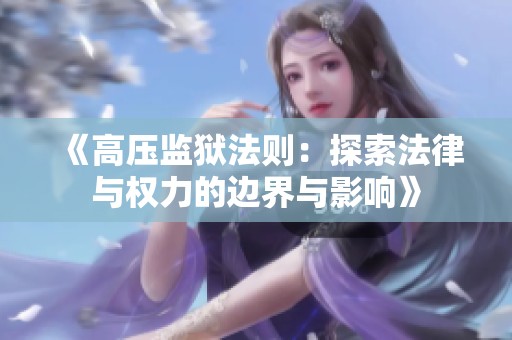 《高压监狱法则：探索法律与权力的边界与影响》