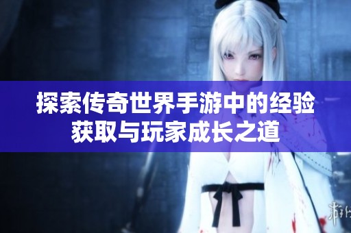 探索传奇世界手游中的经验获取与玩家成长之道