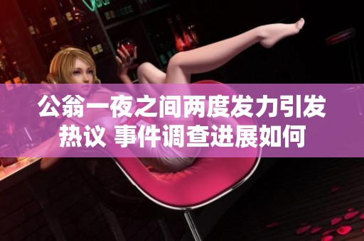 公翁一夜之间两度发力引发热议 事件调查进展如何